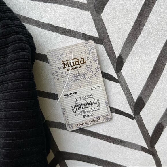 NWT Mudd Velvet Black Tank Layering Dress - Picture 4 of 5